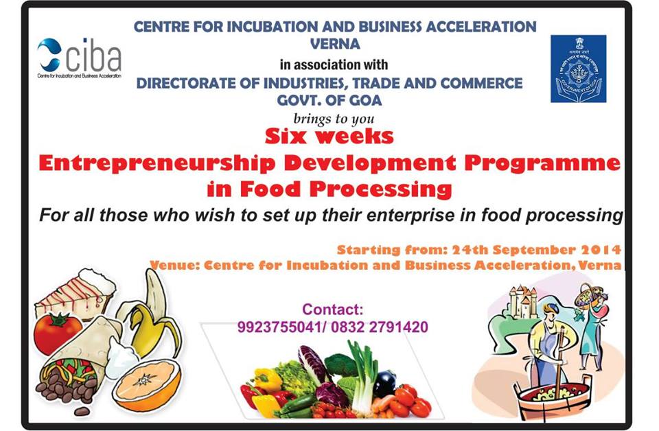 ciba-Entrepreneurship Development Programme in Food Processing